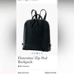 Dooney & Bourke Black Florentine Leather Backpack